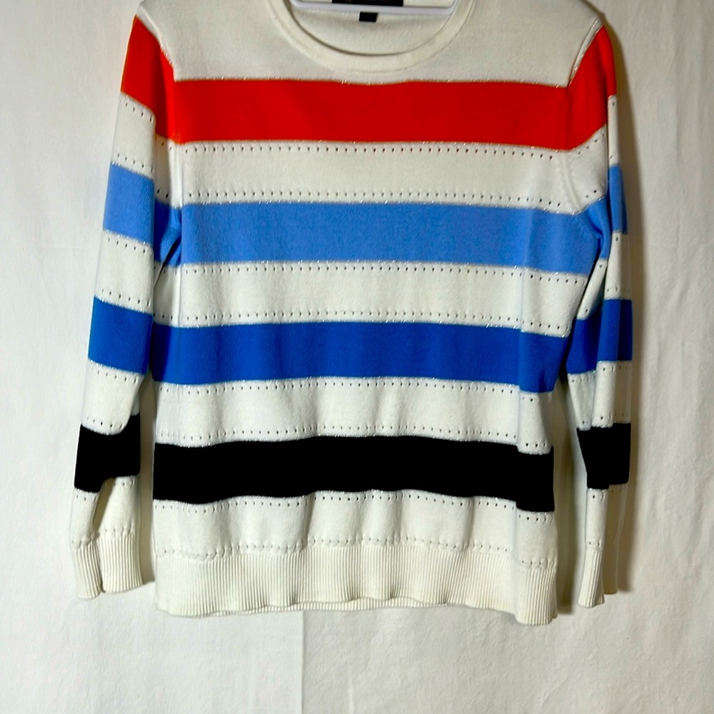 Brooks Brothers size L wide stripes long sleeve sweater